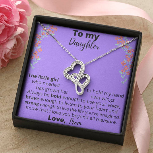 The Little Girl Who -  Double Hearts Necklace