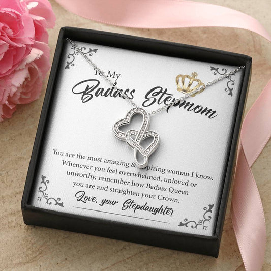 Badass Stepmom - Hearts Double Hearts Necklace