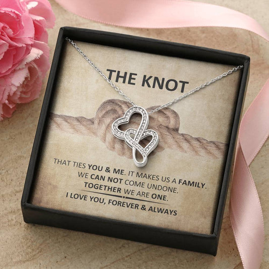 Sweetest Hearts - To My Wife Necklace Love Your Husband - To My Wife Necklace Anniversary Gift For Wife Gift For Wife  1 Double Hearts Necklace