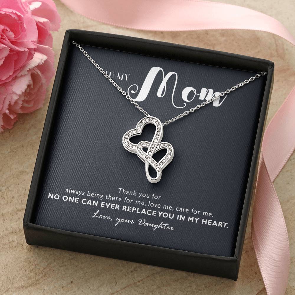Perfect Gift For Mom Necklace - Mother's Day Gift For Mom 3 Double Hearts Necklace