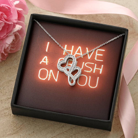 Necklace For Your Love Bird Double Hearts Necklace