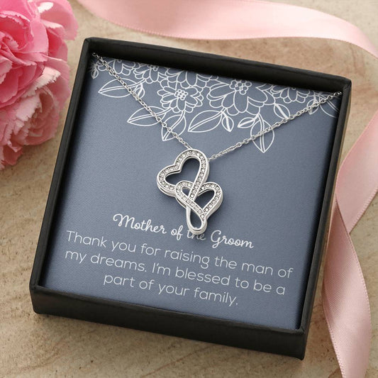 Mother Of The Groom Double Hearts Necklace