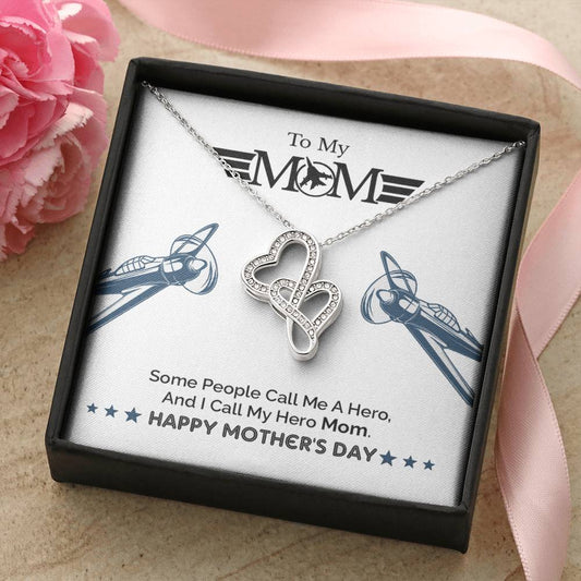 My Hero Mom Double Hearts Necklace