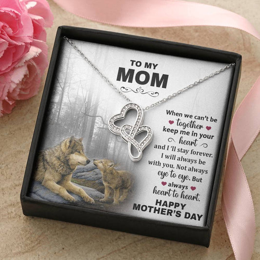 Heart To Heart - Interlocking Heart Necklace Double Hearts Necklace