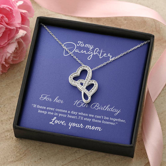 To My Daughter Daughters Birthday Unique Grown Up Daughter Daughter Birthday Gift Daughter Jewelry Daughter Necklace D Double Hearts Necklace