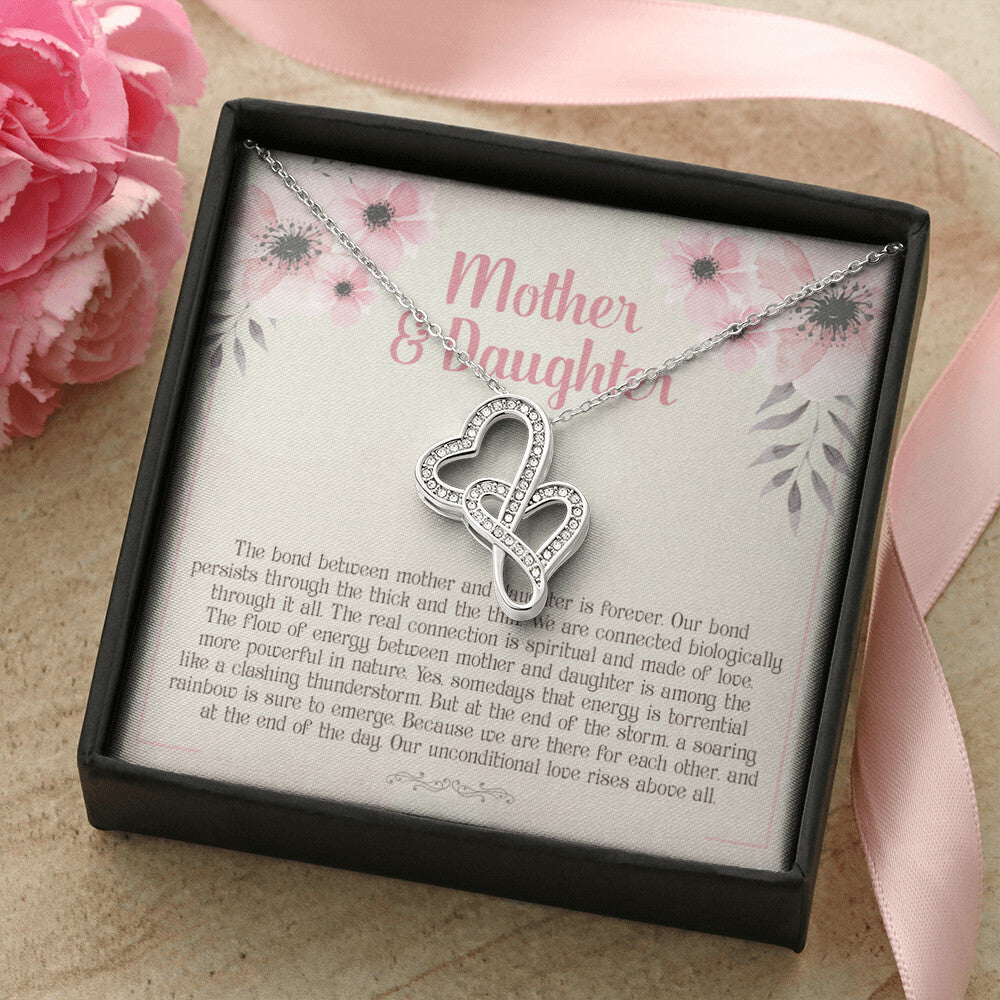 To My Daughter -  7 Double Hearts Necklace