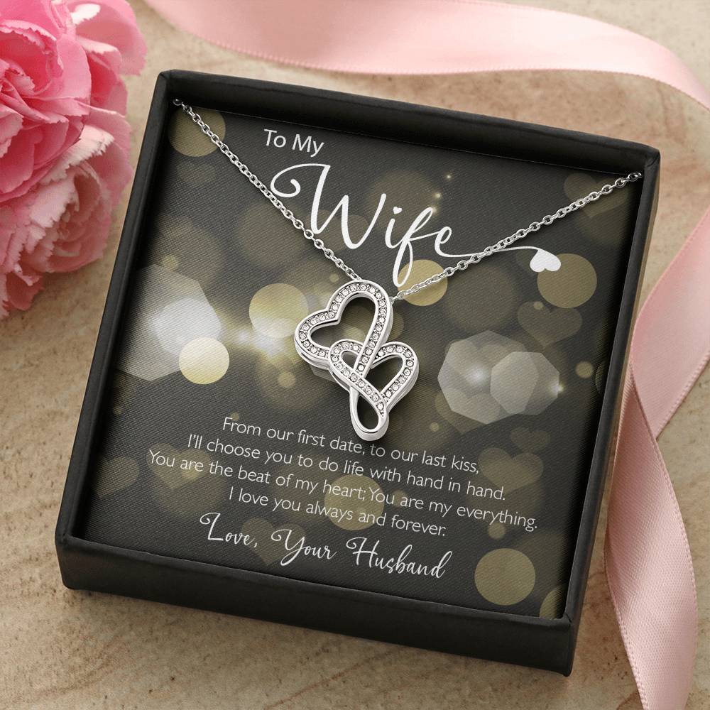 You Are My Everything Necklace Double Hearts Necklace