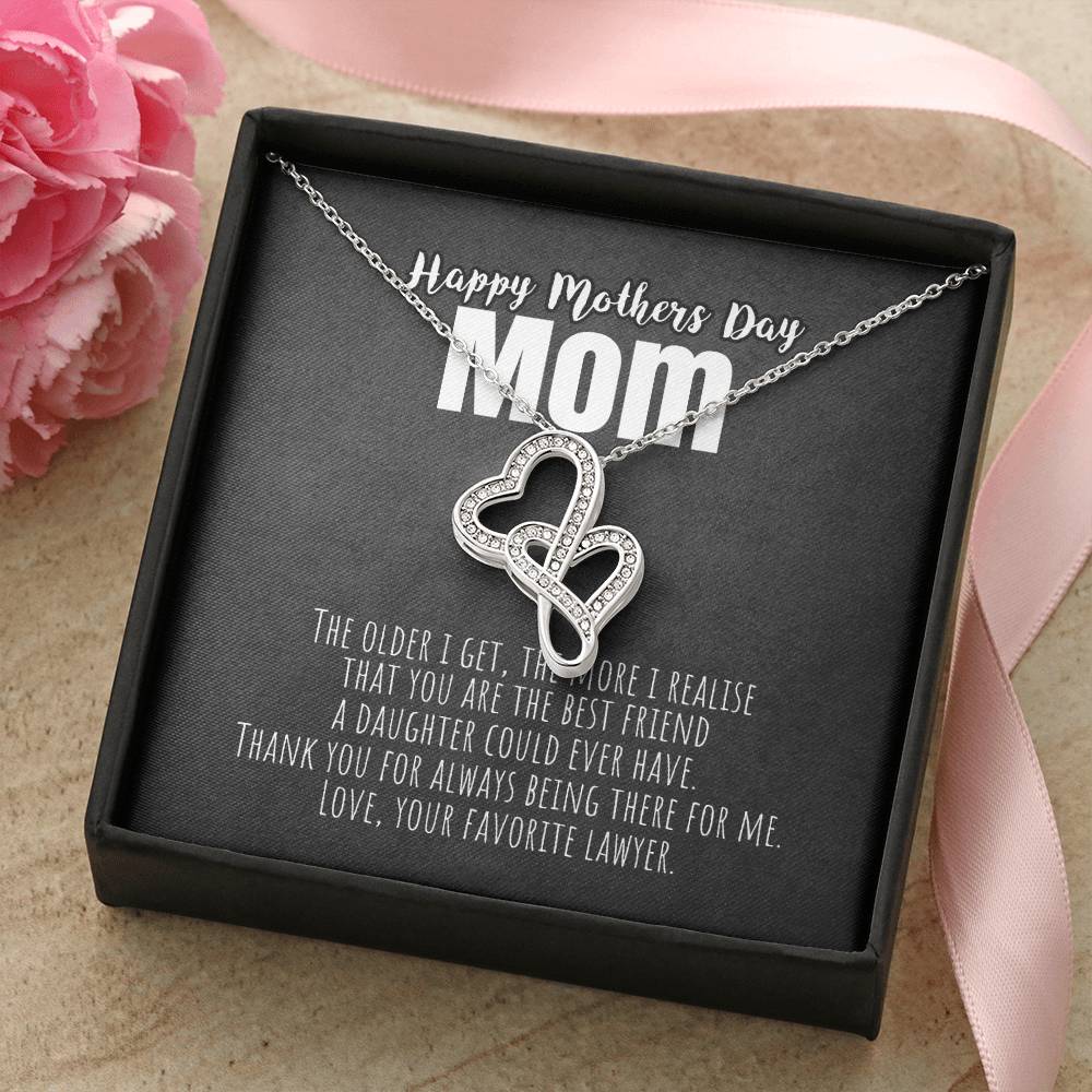 The Older I Get - Love Your Favorite Lawyer Double Hearts Necklace