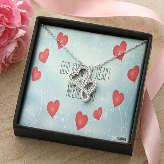 Gift For Wife - Mothers Day Gifts - Mother's Day Necklace To My Beautiful Mom Necklace Mothers Day Gift From Son Mom D Double Hearts Necklace