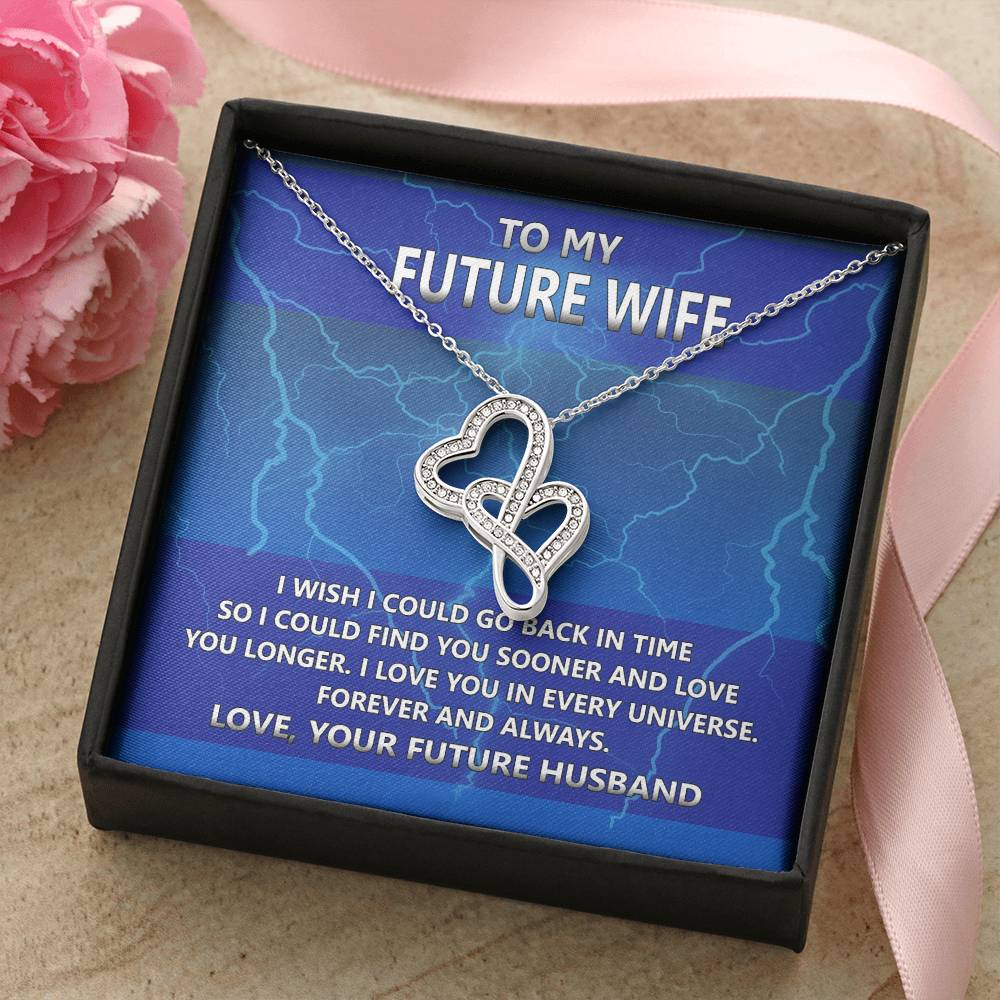 Special Gift For Future Wife Double Hearts Necklace