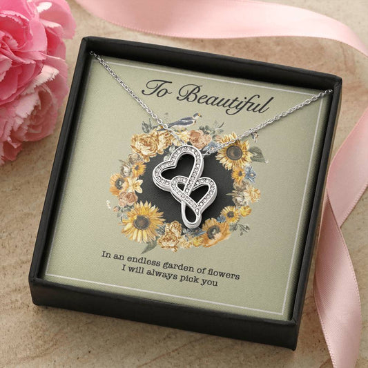 Girlfriend Heart Necklace Valentine Gifts For Girlfriend Necklace For Girlfriend Birthday Gift For Girlfriend Girlfrie Double Hearts Necklace