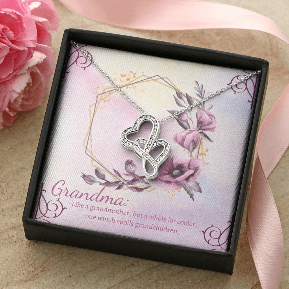 Grandma To Be Grandma Gift New Grandma Gift For Grandma Grandmother Necklace Grandma Double Hearts Necklace