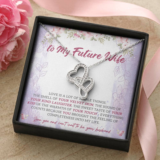 Confession To My Future Wife I Cant Wait To Be Your Husband Double Hearts Necklace