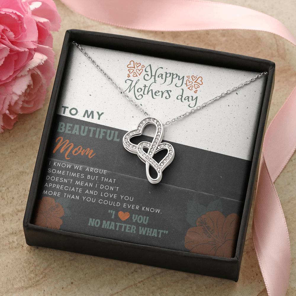 Melt Your Mothers Heart With This Gorgeous  Double Hearts Necklace