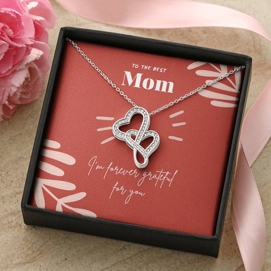 Mom Gift 2.1 Double Hearts Necklace
