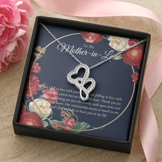 Mother In Law Gift  Mom In Law Jewelry  Mother's Day Gift For Mother-In-Law  Gift For Mother In Law  Mother-In-Law Nec Double Hearts Necklace