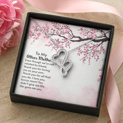 To My Mother -  Double Hearts Necklace