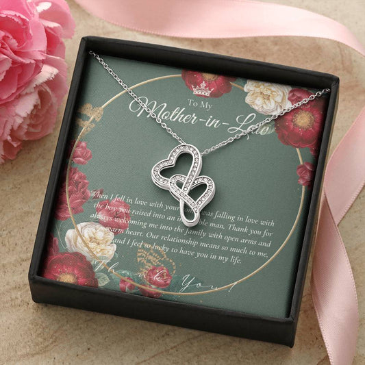 Mother In Law Gift  Mom In Law Jewelry  Mother's Day Gift For Mother-In-Law  Gift For Mother In Law  Mother-In-Law Nec 1 Double Hearts Necklace