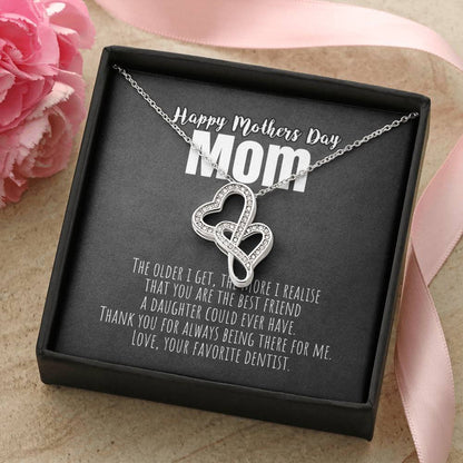 The Older I Get - Love Your Favorite Dentist Double Hearts Necklace