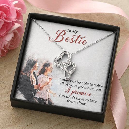 To My Best Friend-Necklace For Gift Double Hearts Necklace