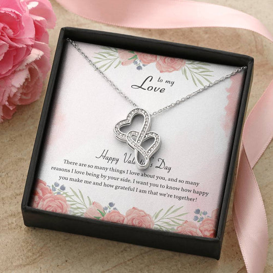 Girlfriend Necklace Girlfriend Gift Girlfriend Birthday Gift Girlfriend Anniversary Gift Girlfriend Gift Necklace Girl Double Hearts Necklace