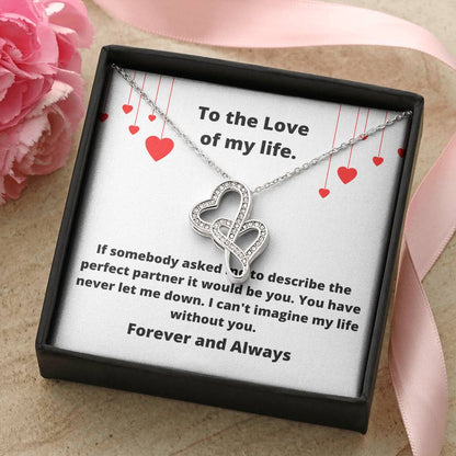 Love Of My Life  Bwval Double Hearts Necklace