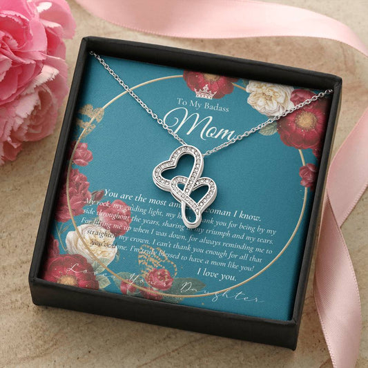 Single Mom Gift Mothers Day Gift Present For Single Mother Super Mom Necklace Gift For Single Mother Jewelry For Mom 1 Double Hearts Necklace