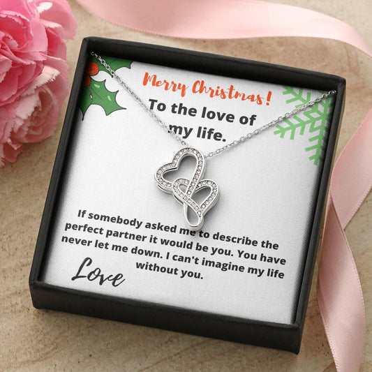 Love Of My Life  Double Hearts Necklace