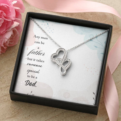 Husband - Drive Safe I Need You Here With Me -  1 Double Hearts Necklace