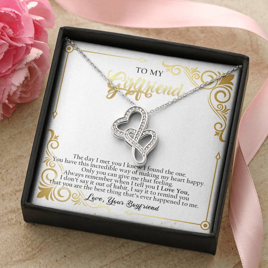 To My Girlfriend -  - G01 Double Hearts Necklace