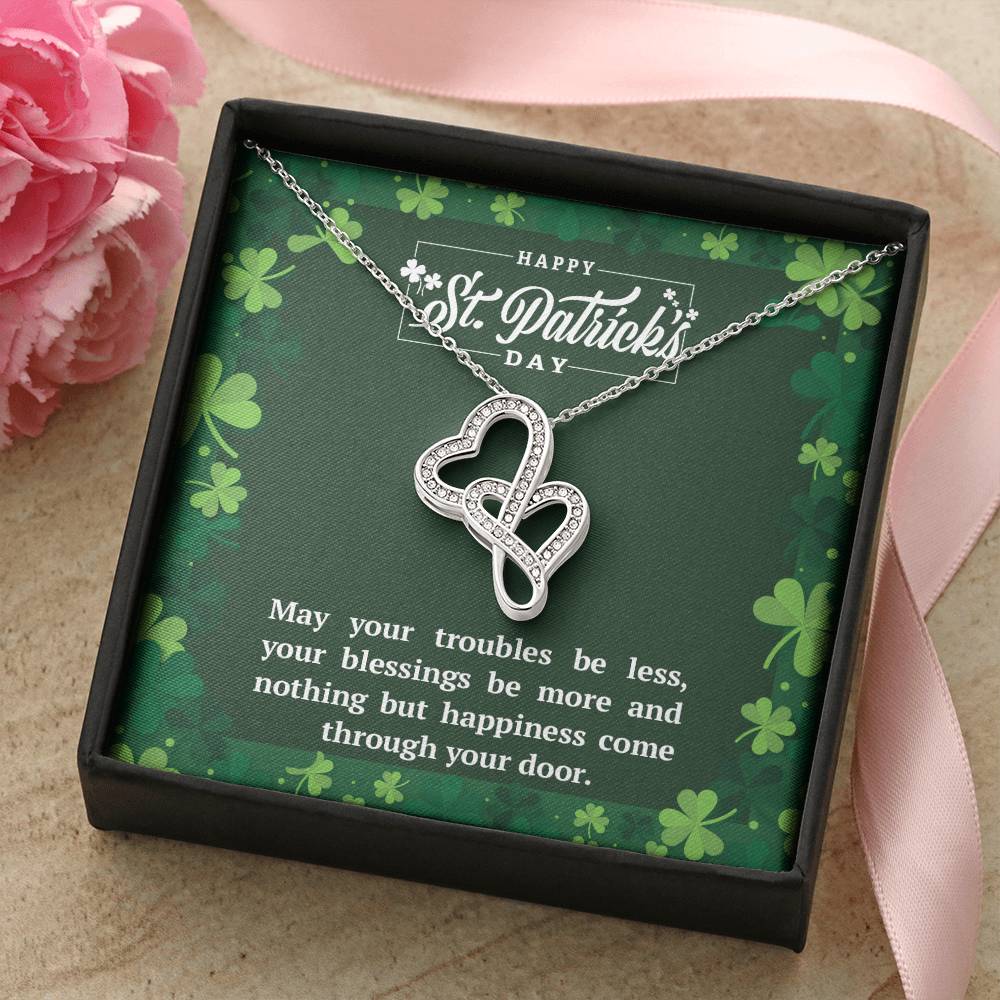 May Your Troubles Be Less -  Double Hearts Necklace