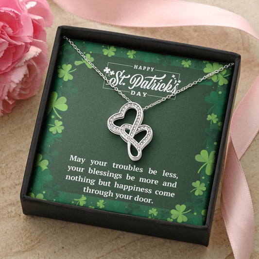 May Your Troubles Be Less -  Double Hearts Necklace