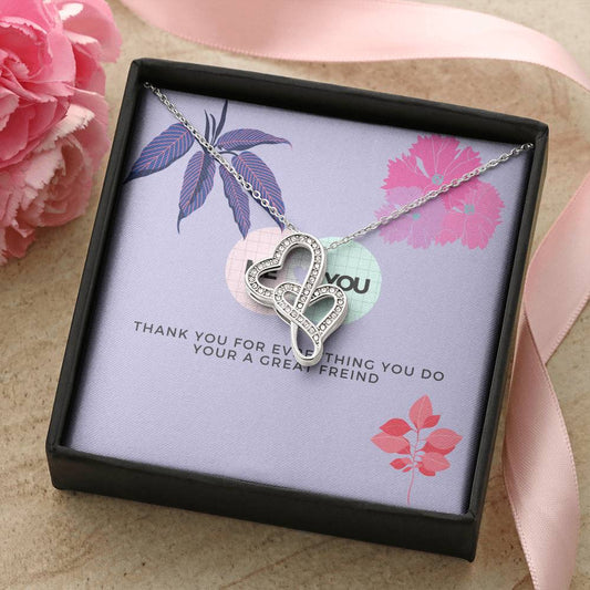 Me And You Double Hearts Necklace