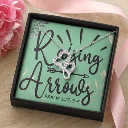 Raising Arrows Double Hearts Necklace