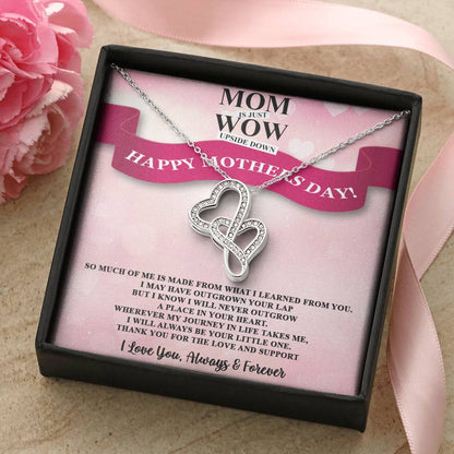 To My Great Mom - Happy Mother's Day - Tmm11 Double Hearts Necklace