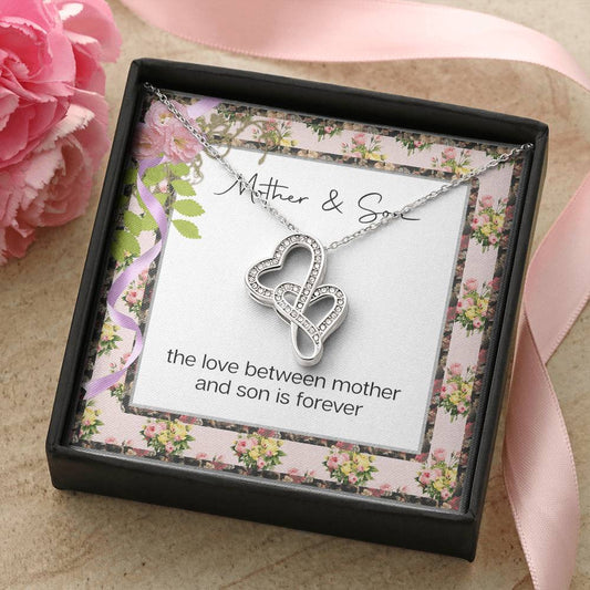 Mother & Son  Double Hearts Necklace