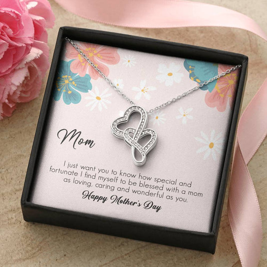 Mother's Day Gift  Necklace For Mom  Mother's Day Necklace  Best Gift For Mom  Mother's Day Necklace Double Hearts Necklace