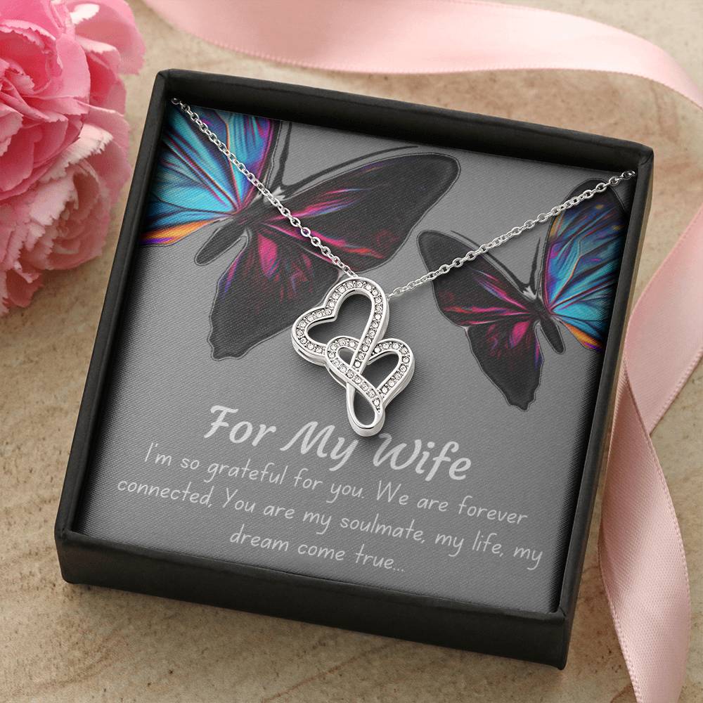 Soulmate Wife Necklace Double Hearts Necklace