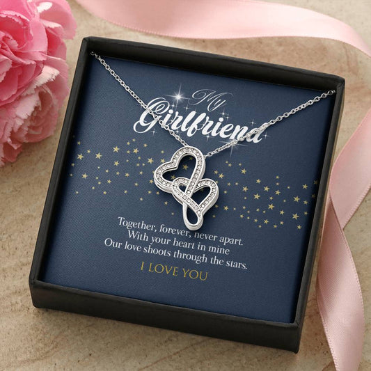 Girlfriend 1 Double Hearts Necklace