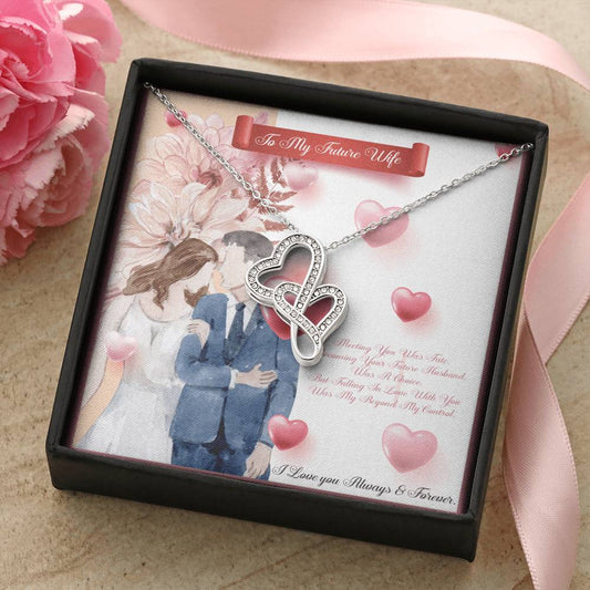 Perfect us Gifts  Future Wife Neck ?????? Double Hearts Necklace