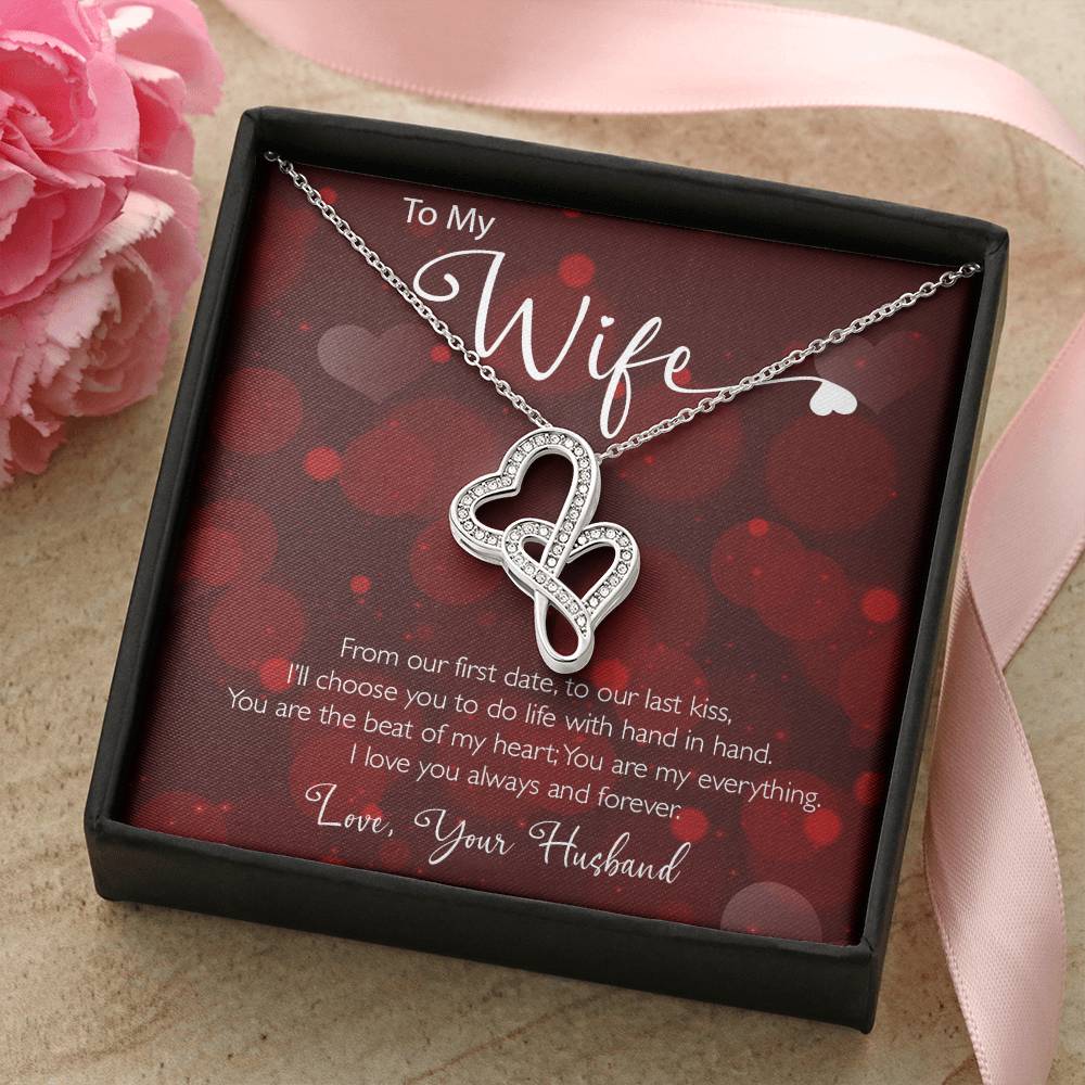 You Are My Everything Necklace 1 Double Hearts Necklace