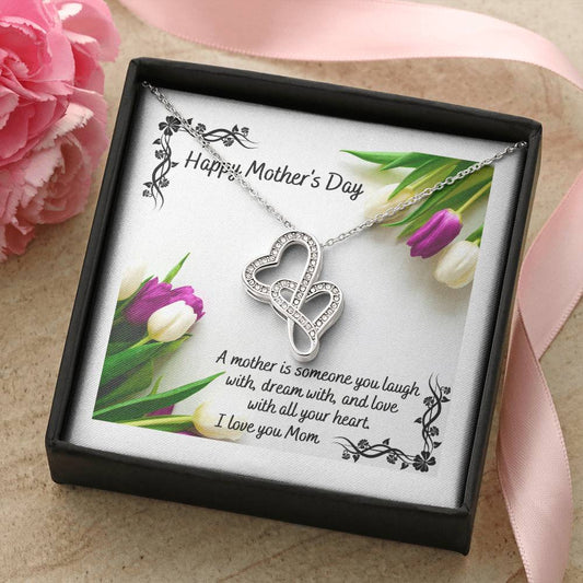 Happy Mother's Day  1 Double Hearts Necklace