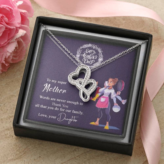 Gorgeous  Double Hearts Necklace