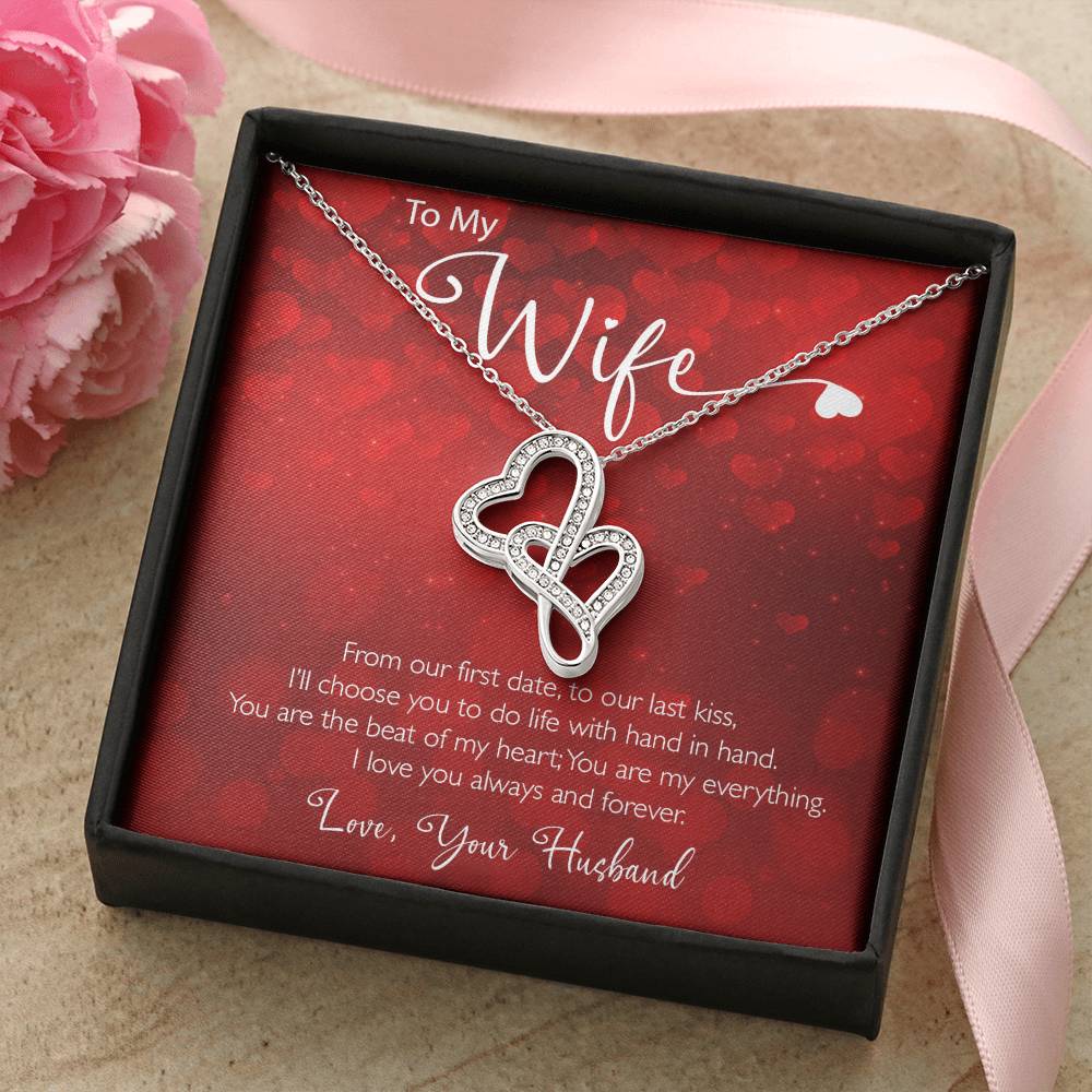 You Are My Everything Necklace 2 Double Hearts Necklace