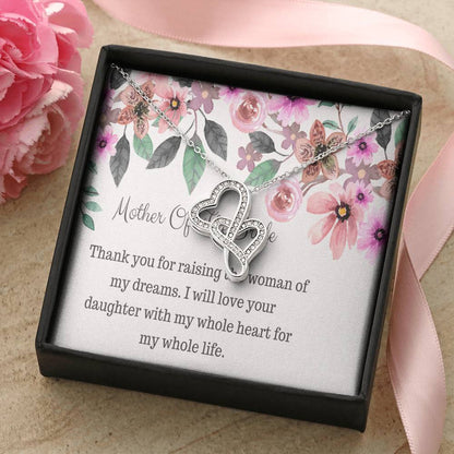 Mother Of The Bride Gift Double Hearts Necklace