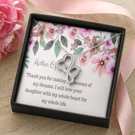 Mother Of The Bride Gift Double Hearts Necklace