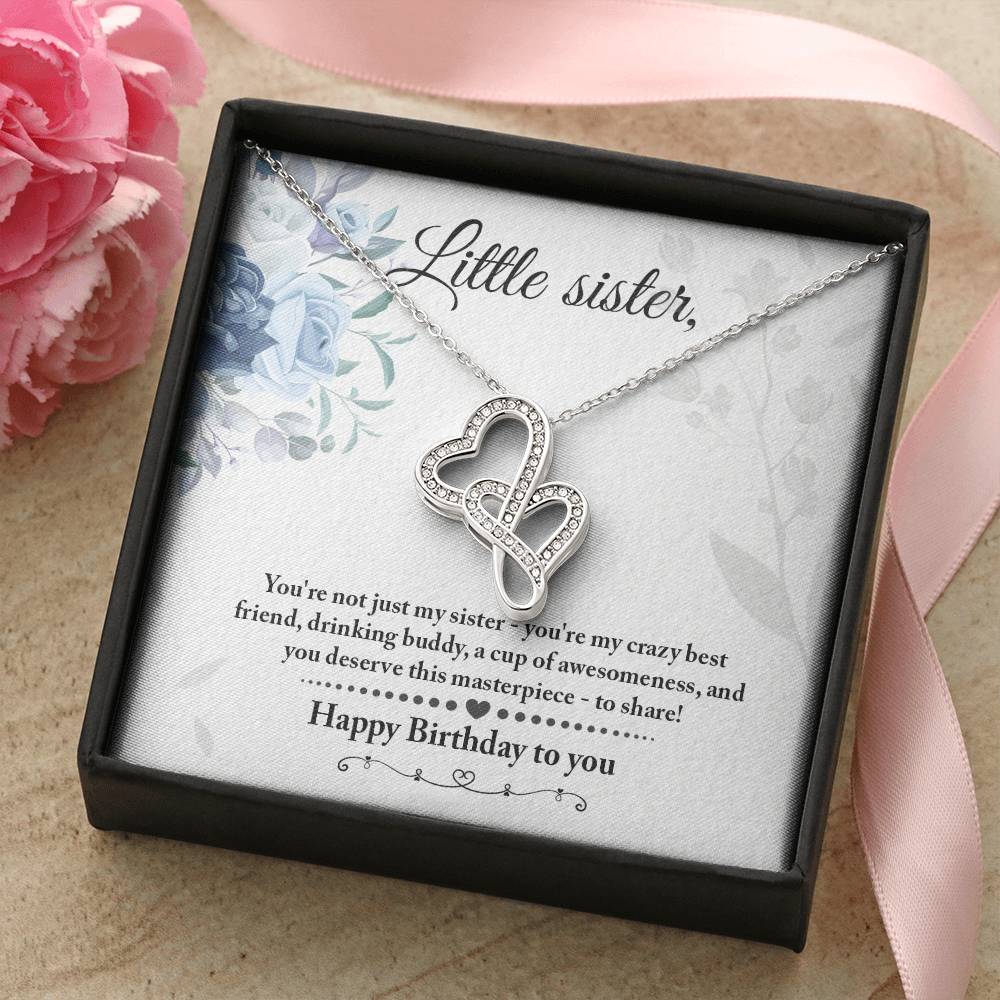 Little Sister Double Hearts Necklace