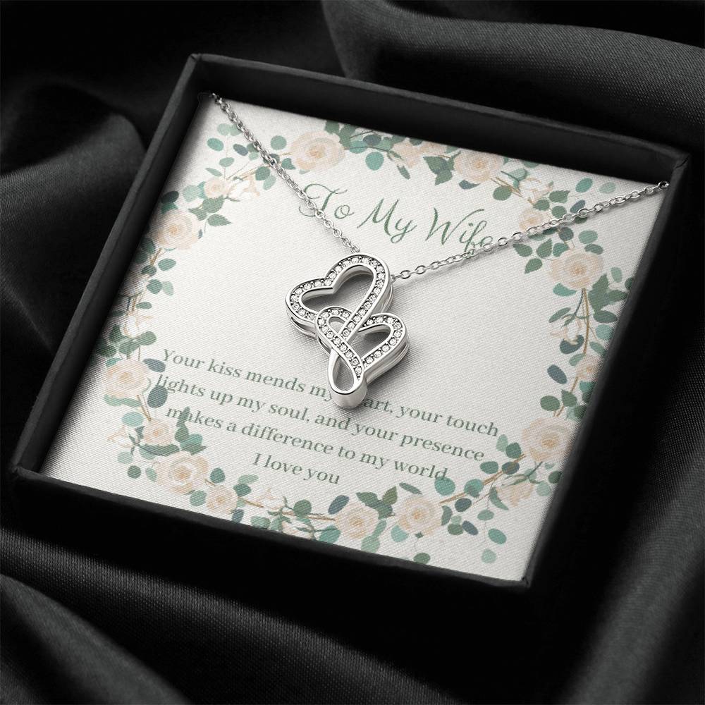 Gift For Wife 4 Double Hearts Necklace