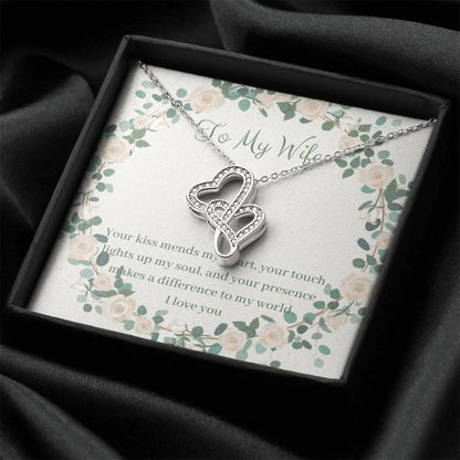 Gift For Wife 4 Double Hearts Necklace