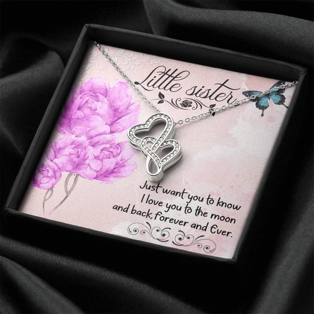 Little Sis Double Hearts Necklace